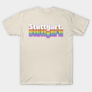 Stuttgart \\\//// Retro Typography Design T-Shirt